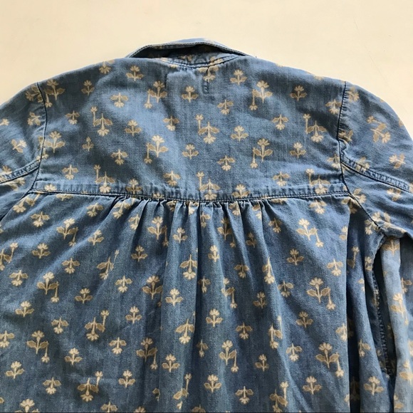 ANTHROPOLOGIE Pilcro &The Letterpress Blue Denim Long Sleeve Dress w/Pockets 2P - Picture 10 of 14